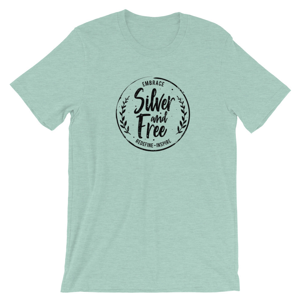 T shirt for women who are growing out gray hair