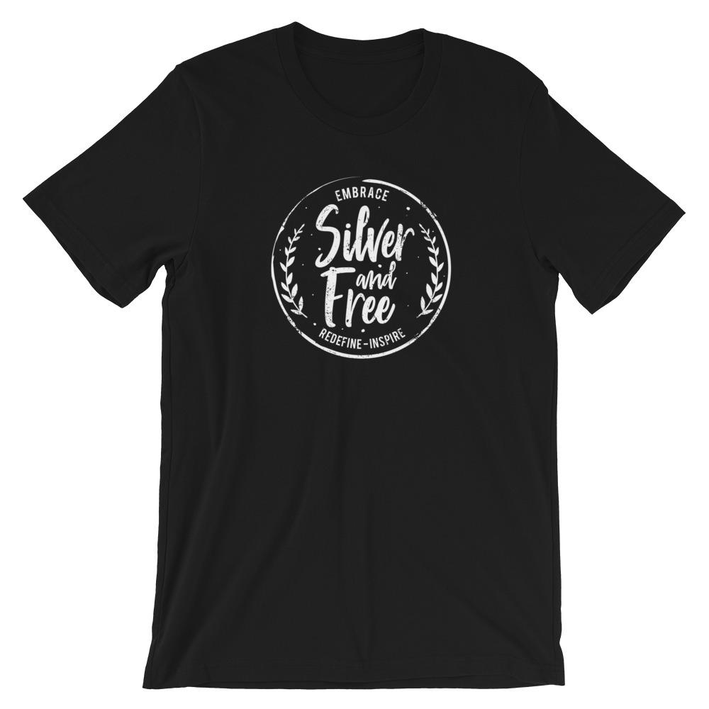 T shirt for women who are growing out gray hair
