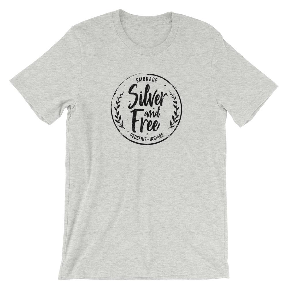 T shirt for women who are growing out gray hair