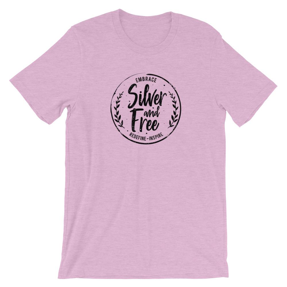 T shirt for women who are growing out gray hair